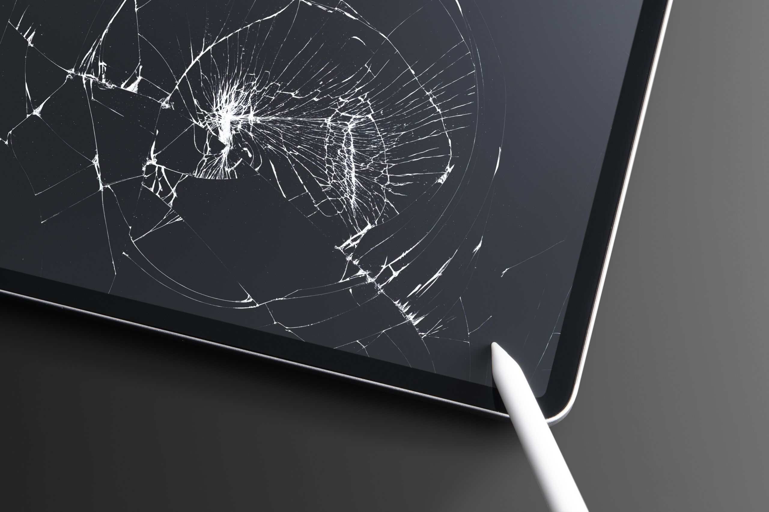 Broken tablet with cracked screen broken glass Cracked Screen Repair